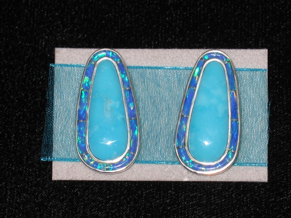Turquoise Opal Earrings